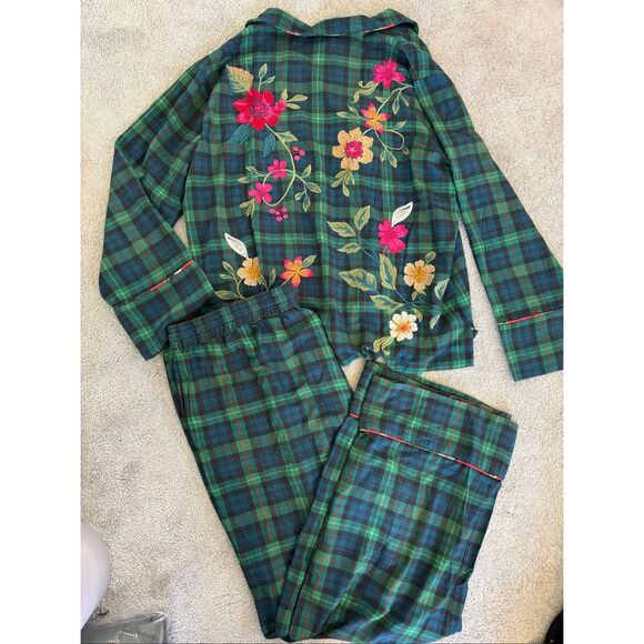 NWT Johnny Was RHODA embroidered LONG PJ SET, $275 XL A14 - Picture 4 of 10